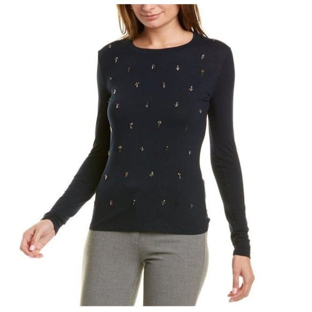 Weekend Max Mara Women's Nabarro Hand Embellished Knit Top Small NWD B1-10